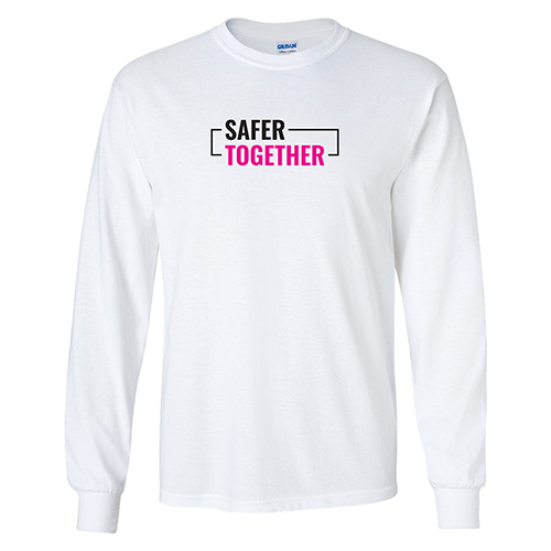 Safer Together 100% Cotton T-shirt - Long Sleeve, S-6XL, Unisex