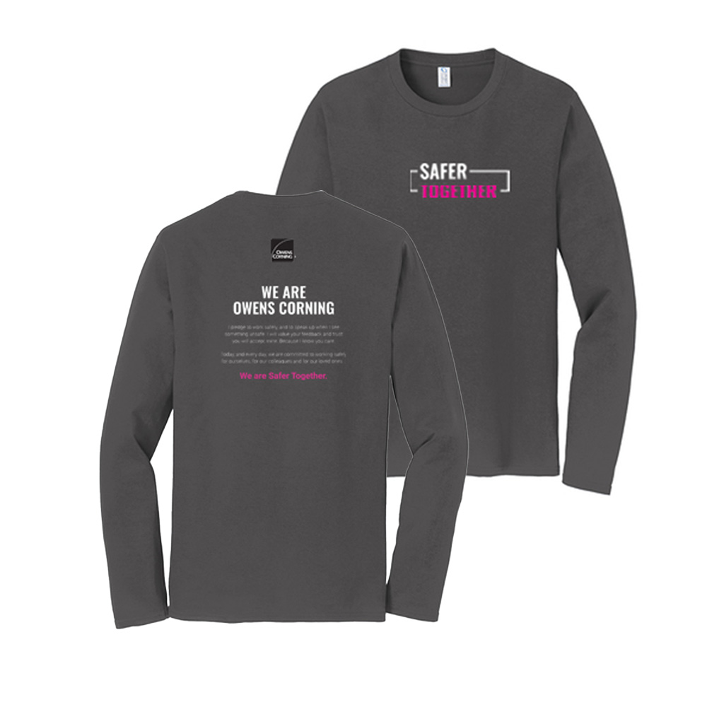 Safer Together 100% Cotton T-shirt - Long Sleeve, S-6XL, Unisex