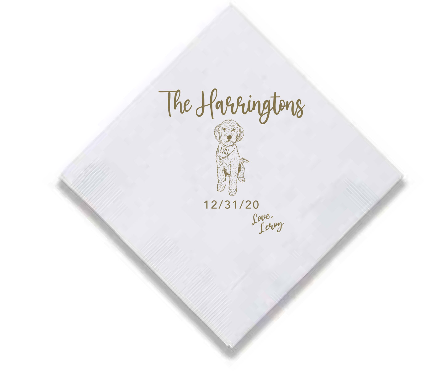 White 3 Ply Beverage Napkins, 4201